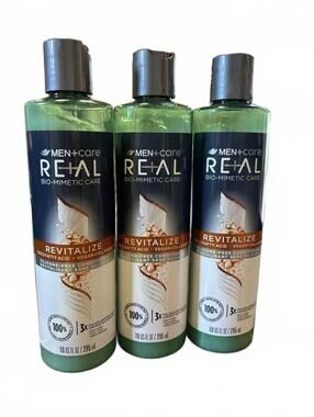 3x Dove Men+Care RE+AL Bio-Mimetic Care Revitalize Conditioner 10 oz NEW